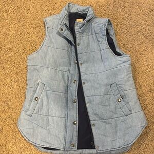 True Craft Blue Denim Vest medium